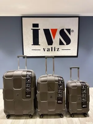 İvs Premium Gümüş Valiz Seti