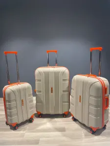 İvs Premium Klasik 3'lü Valiz Seti - Bej Turuncu