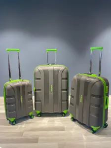 İvs Premium Klasik 3'lü Valiz Seti - Gri Yeşil