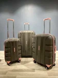 İvs Premium Klasik 3'lü Valiz Seti - Gri Pudra