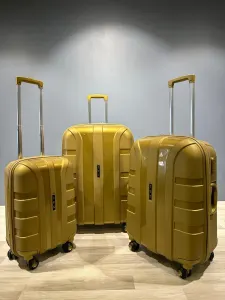 İvs Premium Klasik 3'lü Valiz Seti - Gold