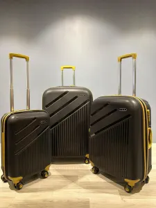 İvs Premium Uçak Valiz Seti - Siyah Gold